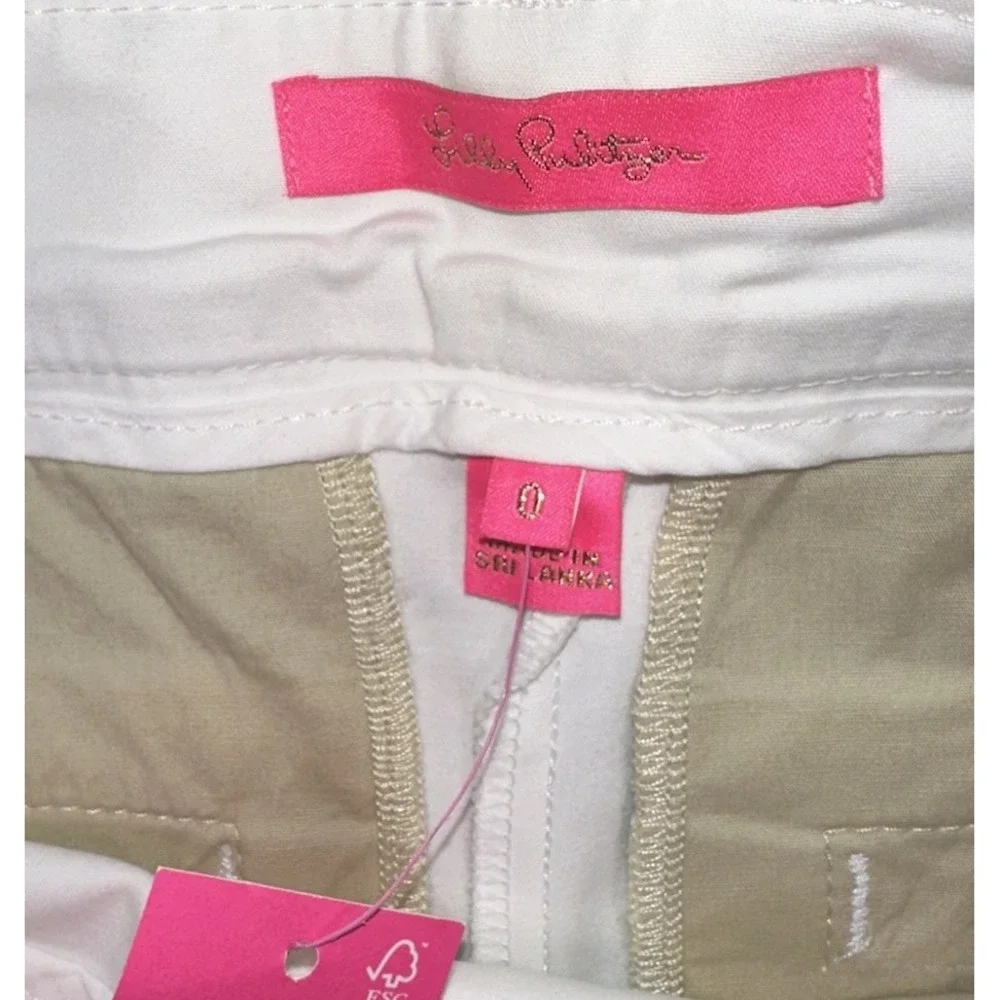 New Lilly Pulitzer Shara Mid-rise Stretch Resort White Shorts Size 0 Inseam‎ 7
